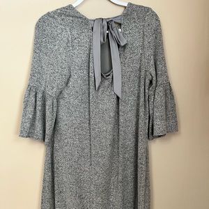 White House black-market gray bell sleeve dress Size: L